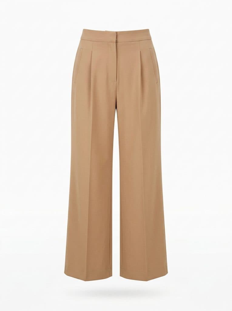 Pantalón de pinzas camel